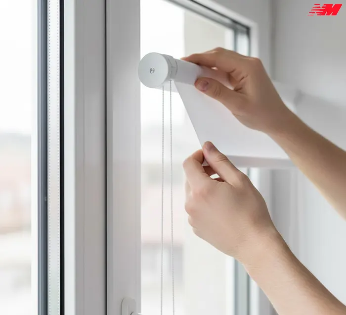 Монтаж рулонних штор: у прорізі та ззовні Схема двох способів монтажу рулонних штор: у прорізі вікна та ззовні на стіні